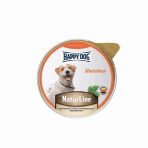 ХЭППИ ДОГ Natur Line для собак паштет Индейка / 125 гр.
