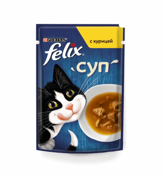 ФЕЛИКС Суп с курицей для кошек / 48 гр.