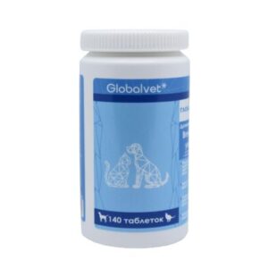 ГЛОБАЛВИТ Brewers yeast Дрожжи пивные для собак и кошек с чесноком и биотином / 140 табл.