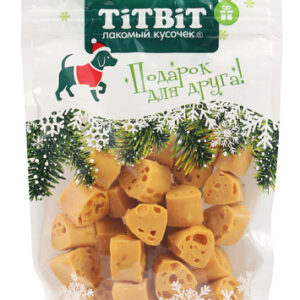 ТИТБИТ для собак Сырные кубики для собак (Новогодняя коллекция) / 100 гр.