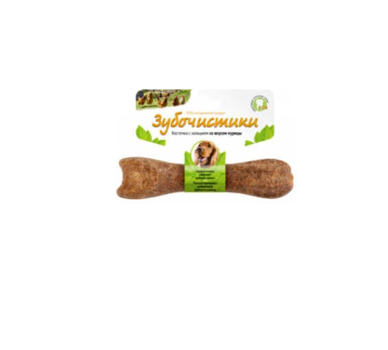 ДЕРЕВЕНСКИЕ ЛАКОМСТВА для собак с кальцием со вкусом курицы, для собак от 10 до 25 кг. / 95 гр.
