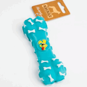 Игрушка для собак из резины Косточка с рисунком / 16 см