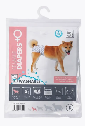 Подгузники M-Pets многоразовые для собак, размер №2 S / талия 22,8-38,1 см