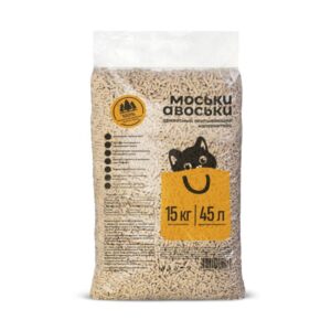Наполнитель древесный Моськи-Авоськи для кошек / 45 л. 15 кг.