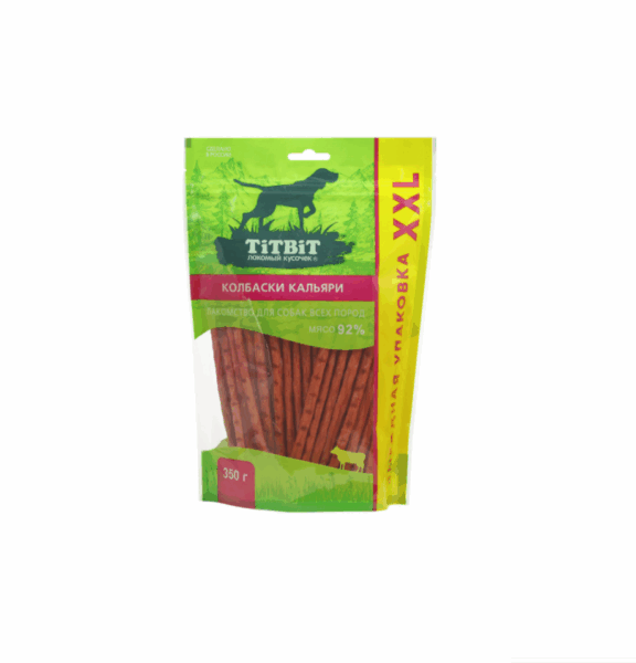 ТИТБИТ для собак Колбаски кальяри / 350 гр.