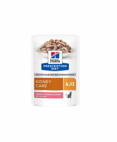 ХИЛЛС K/D Kidney Care при заболевании почек для кошек с лососем / 85 гр.