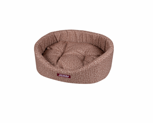 Лежак Премиум (флок) №2 бежевый, рогожка / 49х38х16 см