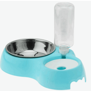 Миска пластиковая Подставка двойная с автоматической поилкой / 0,5 л