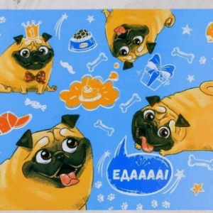 Коврик под миски Еда / 43х28 см