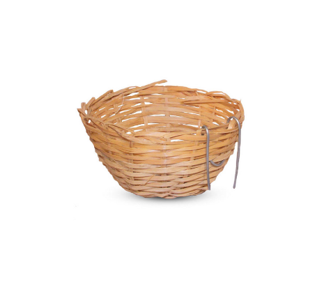 Гнездо плетёное PT8103-1 для птиц с креплением / d80х60 мм