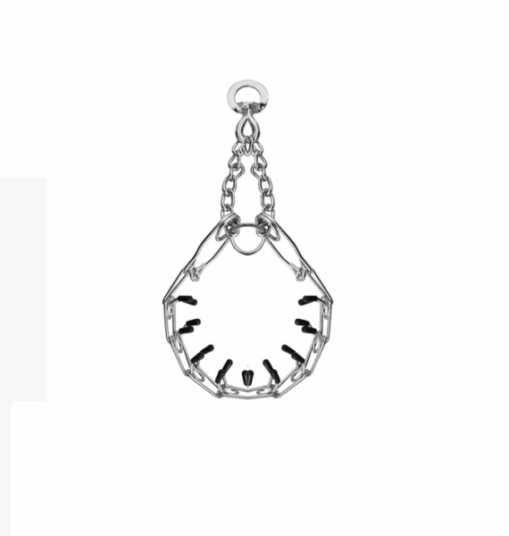 Ошейник-цепь строгий с пластиковыми колпачками / 3,5х600мм