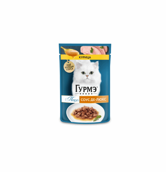 ГУРМЭ ПЕРЛ Соус де-люкс курица для кошек / 75 гр.