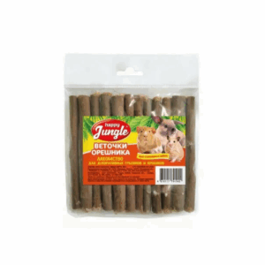 Веточки орешника HAPPY JUNGLE для грызунов / 40 гр.