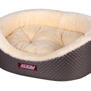 Лежак Премиум (Пунто) №3 коричневый/ваниль / 55х43х16 см