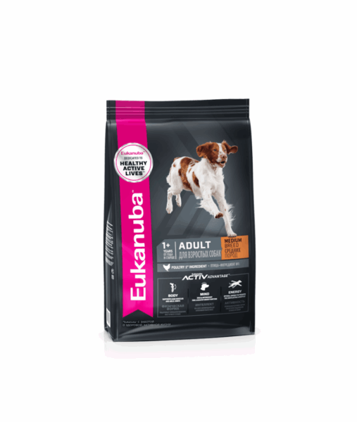 ЕУКАНУБА ADULT MEDIUM BREED для взрослых собак средних пород / 3 кг.