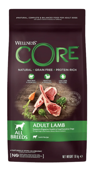 КОР Для взрослых собак всех пород с ягнёнком / 1,8 кг.