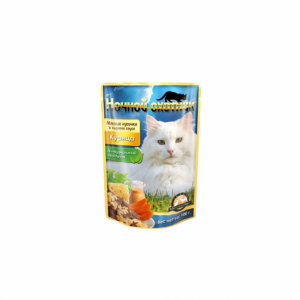 НОЧНОЙ ОХОТНИК для взрослых кошек Курица кусочки мяса в сырном соусе / 100 гр.