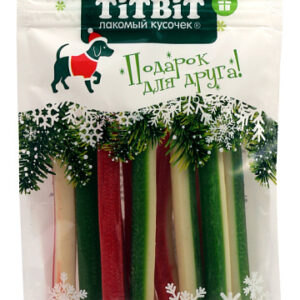 ТИТБИТ для собак Снеки жевательные рождественские (Новогодняя коллекция) / 100 гр.