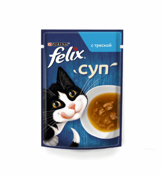 ФЕЛИКС Суп с треской для кошек / 48 гр.