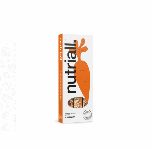 Зерновые палочки Nutriall для птиц с овощами 3 шт.