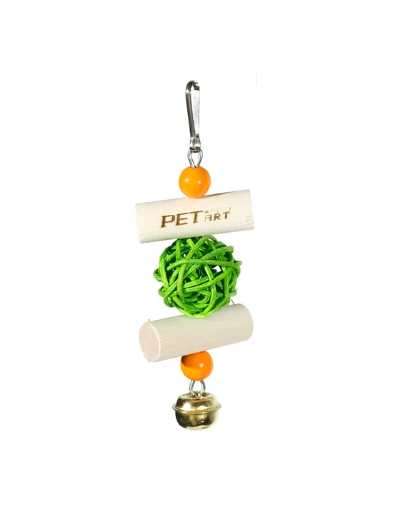 Игрушка для птиц Rattan Ball Green / 12х2х4 см