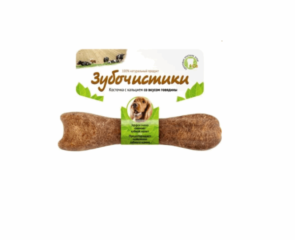 ДЕРЕВЕНСКИЕ ЛАКОМСТВА для собак с кальцием со вкусом говядины, для собак от 10 до 25 кг. / 95 гр.