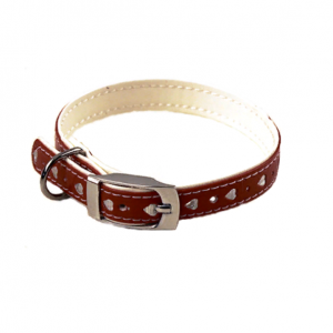 Ошейник Синтетик двойной Сердечко / 12ммх20-24см