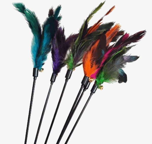 Игрушка для кошек Дразнилка Перья / 100/500 мм