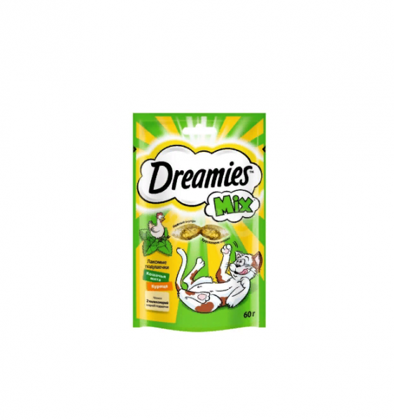 ДРИМИС подушечки Mix с курицей и мятой для кошек / 60 гр.