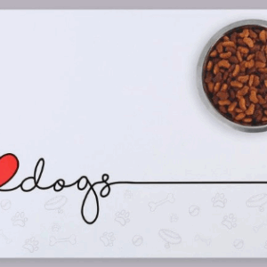 Коврик под миски I Love Dog / 43х28 см