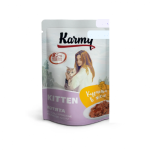 КАРМИ для котят до 1 года с курицей в желе / 80 гр.