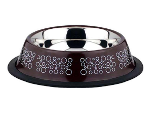 Миска однотонная с резиновым дном №2 / 0,5 л