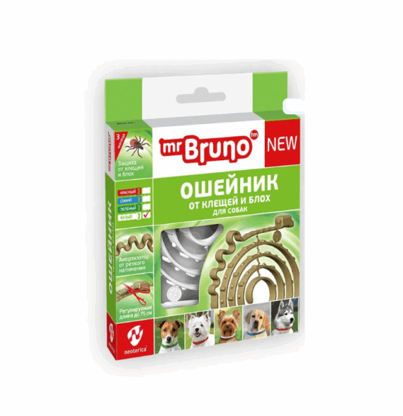 Ошейник от клещей и насекомых Mr Bruno для собак / 75 см