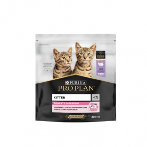 ПРОПЛАН DELICATE KITTEN для котят с индейкой с чувствительным пищеварением / 400 гр.