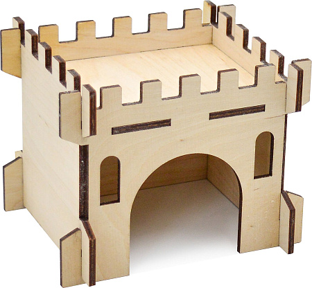 Домик для грызунов Замок малый / 10х10х13 см.