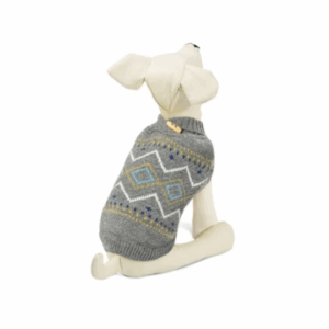 Свитер Геометрия М, серый / размер 30 см