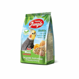 Корм Happy Jungle для средних попугаев при линьке / 500 гр.