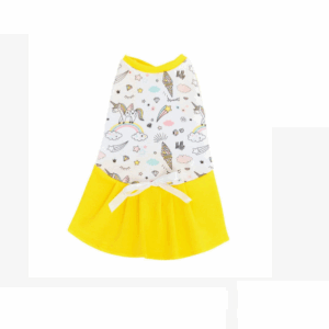 Платье Маленькая кокетка для собак, единорог / размер 22 см