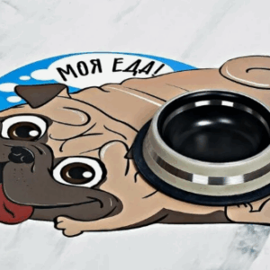 Коврик под миски Моя еда / 43х28 см