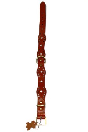 Ошейник фигурный стразы клепки / №2