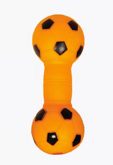 Игрушка для собак Гантель футбольная / 130 мм
