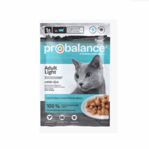 ПРОБАЛАНС LIGHT для малоактивных и склонных к избыточному весу кошек / 85 гр.