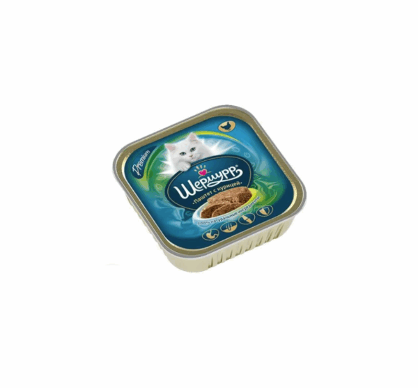 ШЕРМУРР паштет с курицей для взрослых кошек / 100 гр.