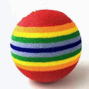 Игрушка для кошек мячик Нежность-Радуга с кошачьей мятой