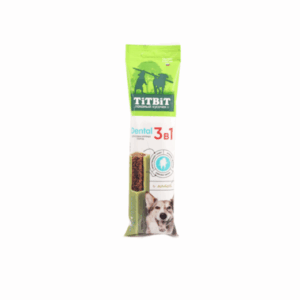 ТИТБИТ для крупных собак Жевательный снек DENTAL 3в1 с мятой / 95 гр.