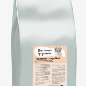 ДЛЯ САМЫХ ПРЕДАННЫХ Сенситив корм для собак всех пород телятина с индейкой / 15 кг.