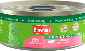 ЧЕТВЕРОНОГИЙ ГУРМАН МЯСНОЕ АССОРТИ Для щенков с сердцем / 100 гр.