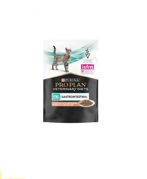 ПРОПЛАН Veterinary Diets GASTROINTESTINAL при расстройствах пищеварения для кошек с лососем / 85 гр.