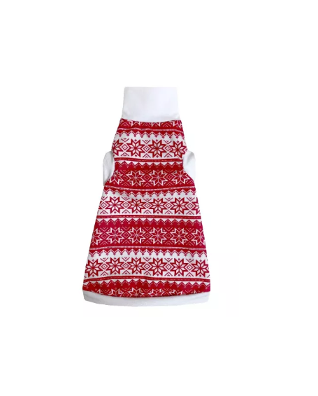 Водолазка для кошек утепленная Сканди узор М / размер 28 см