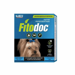 Капли от клещей и насекомых Фитодок для собак до 10 кг / 1,0 мл